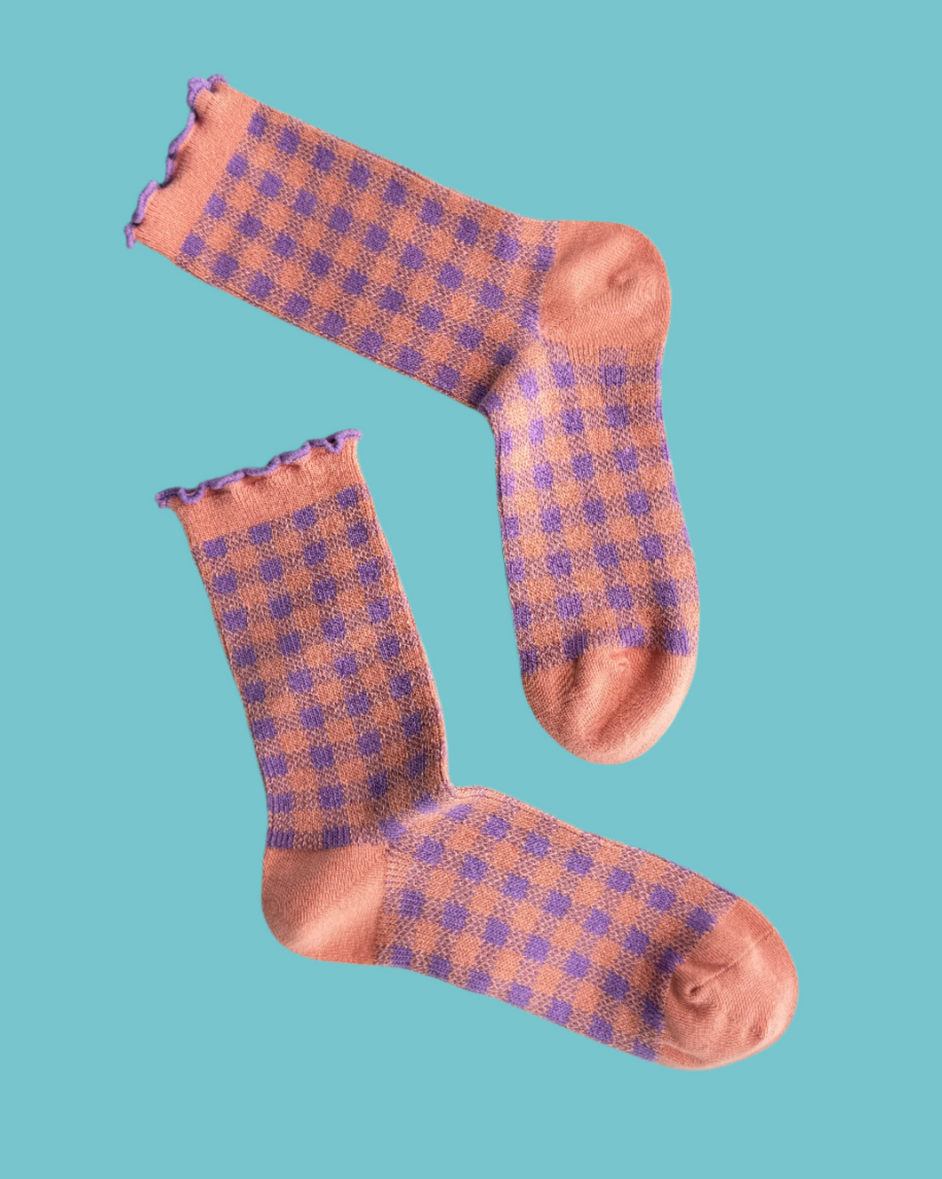 Plaid Ruffle Socks