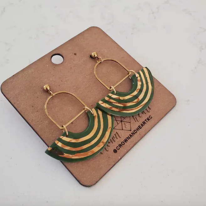 Emerald & Gold Earrings