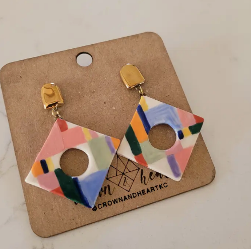 Color Block Earrings