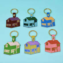 Load image into Gallery viewer, Leather house keychain
