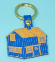 Load image into Gallery viewer, Leather house keychain
