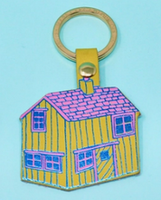 Load image into Gallery viewer, Leather house keychain
