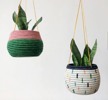 Load image into Gallery viewer, Hanging Woven Planters
