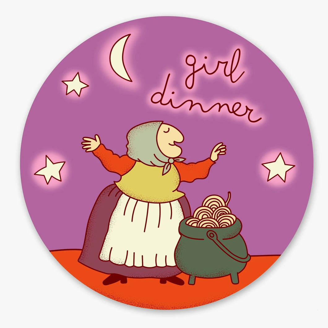 Girl Dinner Sticker