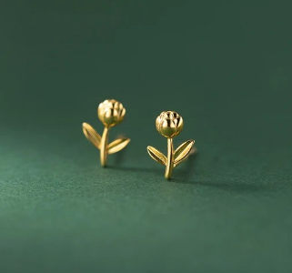 Tiny tulip studs