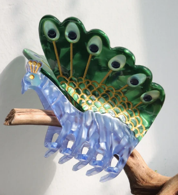 Peacock Hair Clip