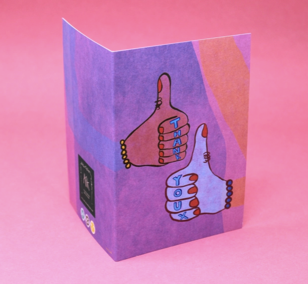 Thumbs Up Thank You greeting card