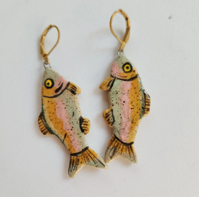 Rainbow Trout Earrings