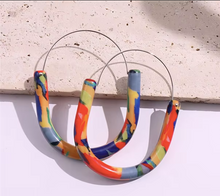 Load image into Gallery viewer, Coloful U shaped Earrings
