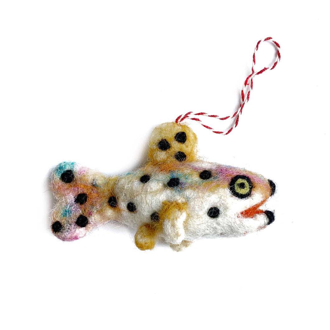 Ornaments 4 Orphans - Trout Felt Wool Christmas Ornament